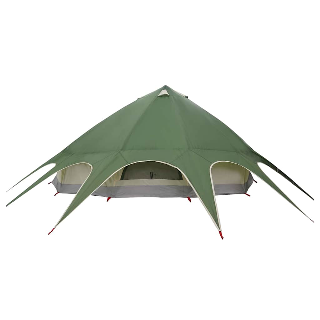 vidaXL Teepee Tent 9-Person Green and Grey 502 x 502 x 297 cm