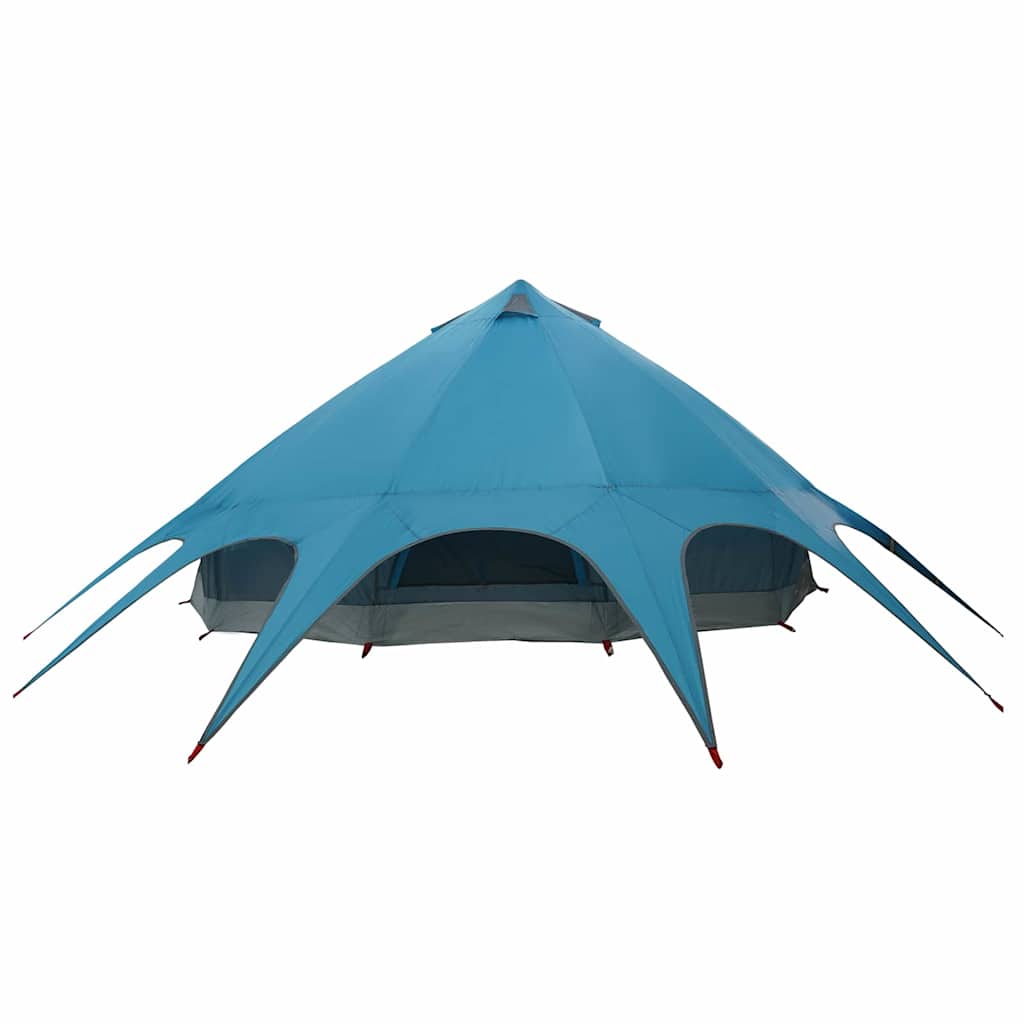 vidaXL Teepee Tent 9-Person with Roof Blue and Grey 502 x 502 x 297 cm