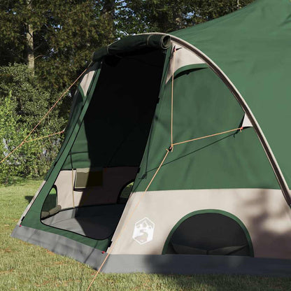 vidaXL Dome Tent 4-Person with Roof Green 505 x 450 x 248 cm