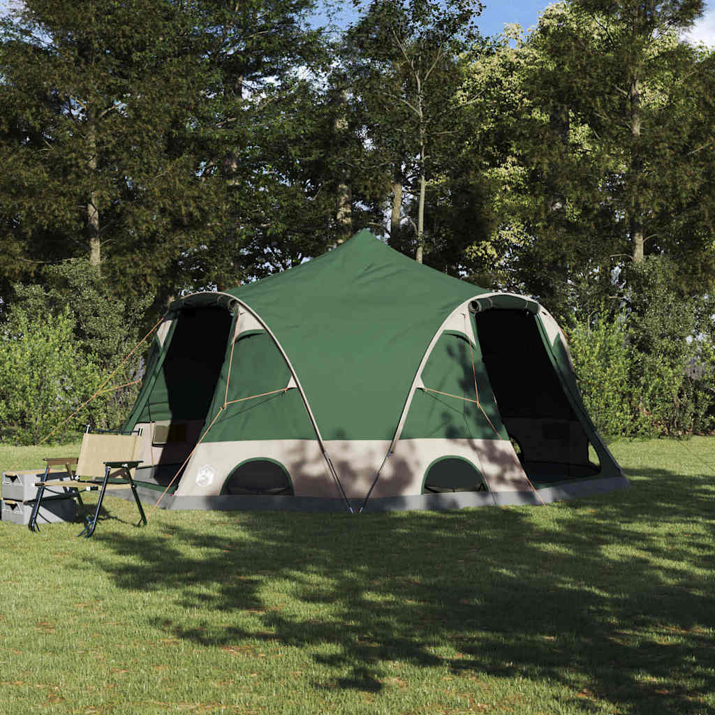vidaXL Dome Tent 4-Person with Roof Green 505 x 450 x 248 cm