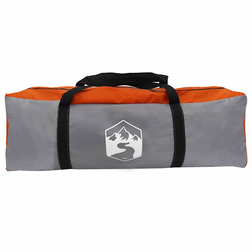 vidaXL Dome Tent 4-Person with Roof Grey and Orange 505 x 450 x 248 cm