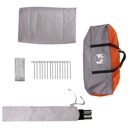 vidaXL Dome Tent 4-Person with Roof Grey and Orange 505 x 450 x 248 cm