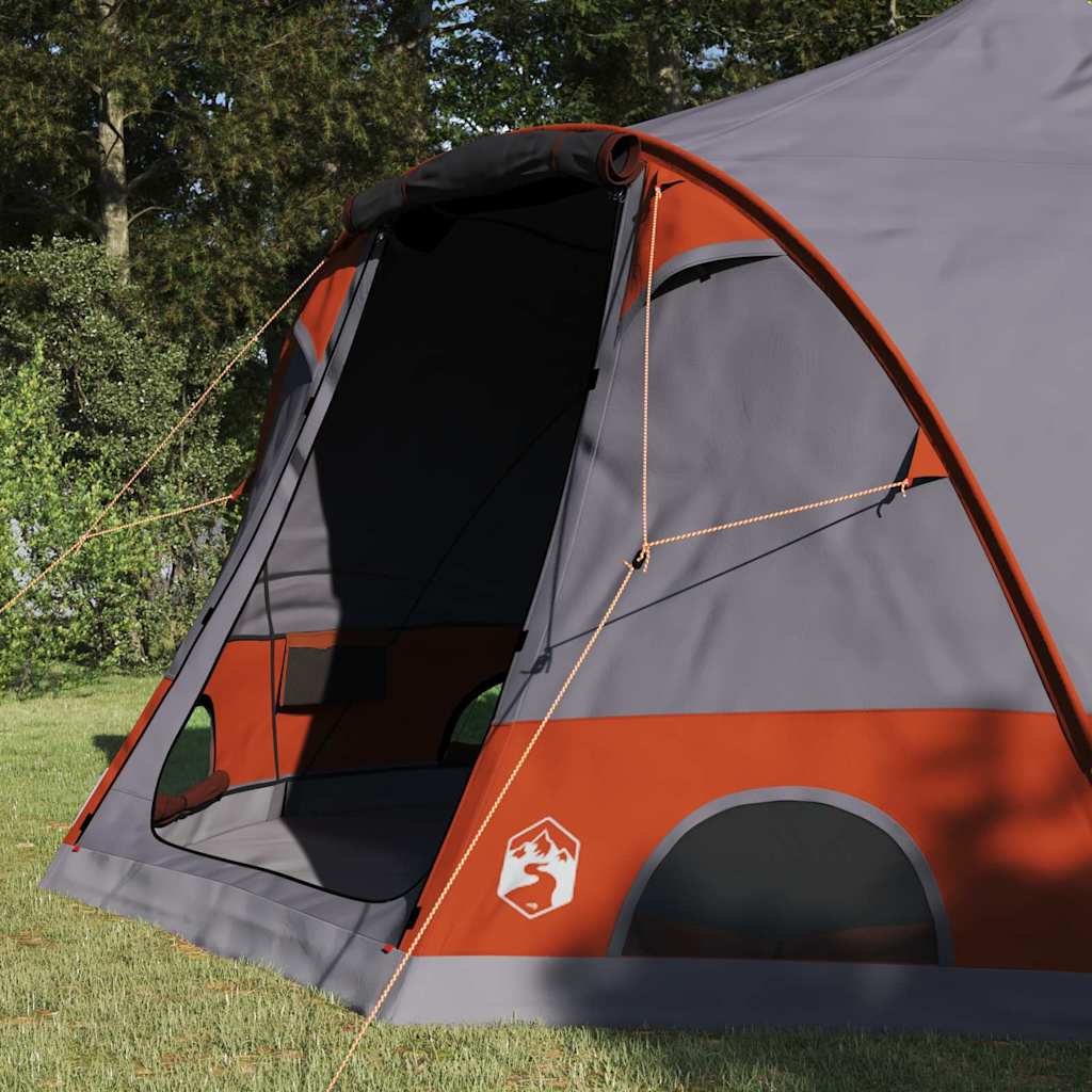 vidaXL Dome Tent 4-Person with Roof Grey and Orange 505 x 450 x 248 cm