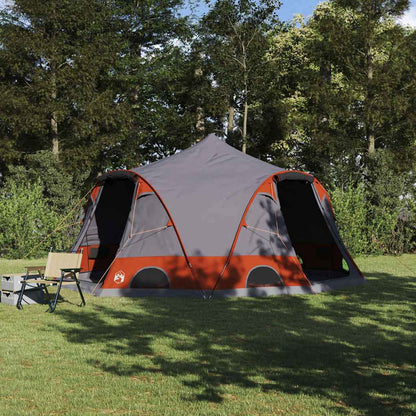 vidaXL Dome Tent 4-Person with Roof Grey and Orange 505 x 450 x 248 cm