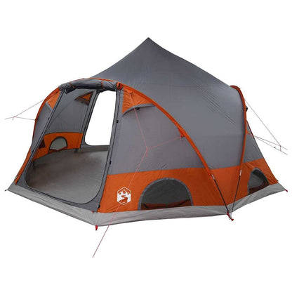 vidaXL Dome Tent 4-Person with Roof Grey and Orange 505 x 450 x 248 cm
