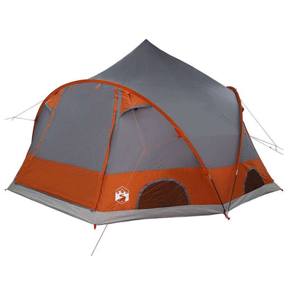 vidaXL Dome Tent 4-Person with Roof Grey and Orange 505 x 450 x 248 cm