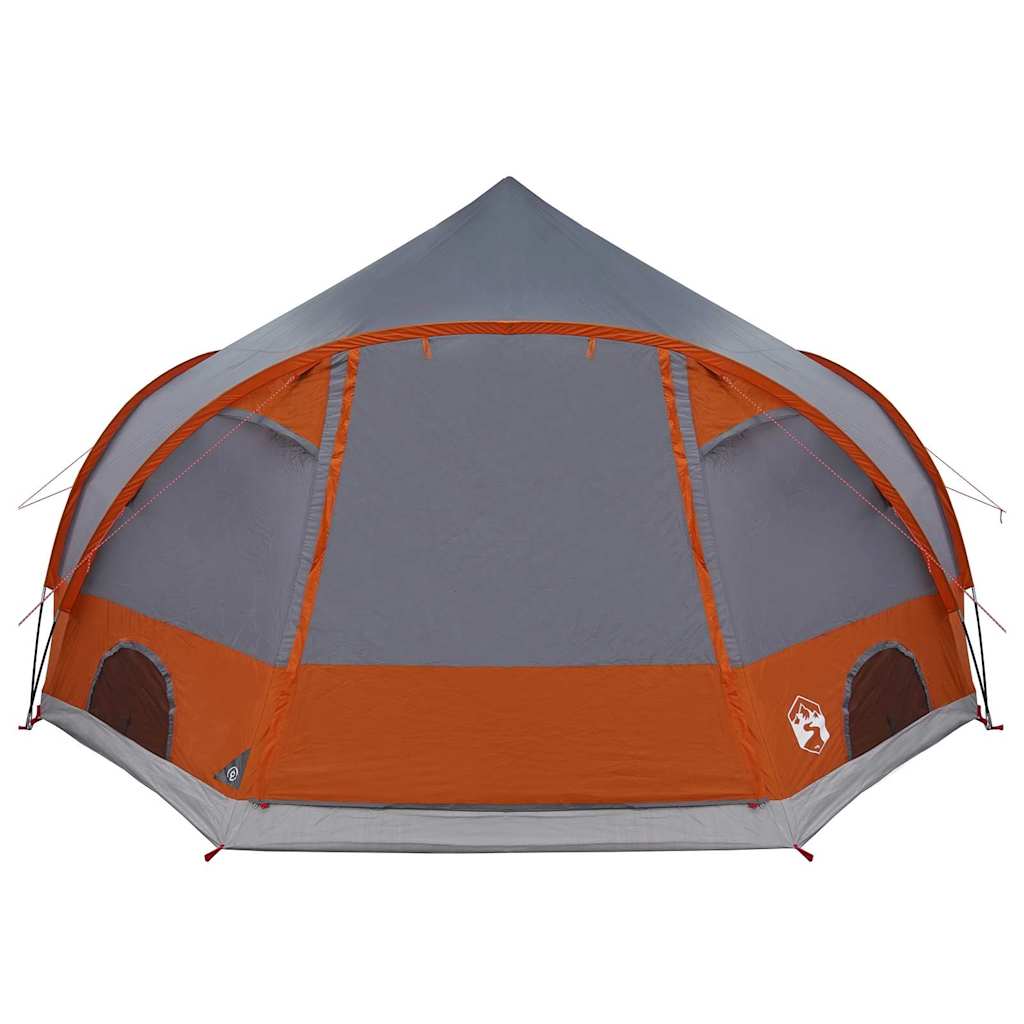 vidaXL Dome Tent 4-Person with Roof Grey and Orange 505 x 450 x 248 cm