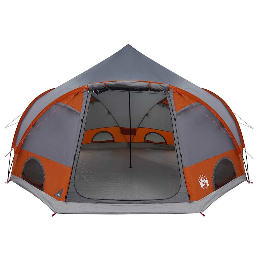 vidaXL Dome Tent 4-Person with Roof Grey and Orange 505 x 450 x 248 cm