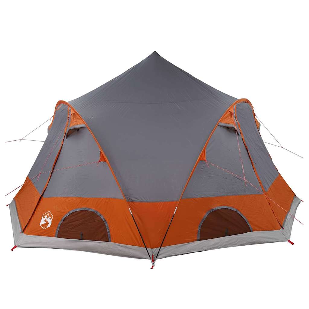 vidaXL Dome Tent 4-Person with Roof Grey and Orange 505 x 450 x 248 cm