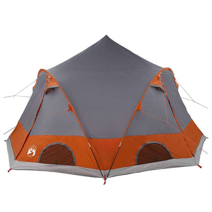 vidaXL Dome Tent 4-Person with Roof Grey and Orange 505 x 450 x 248 cm