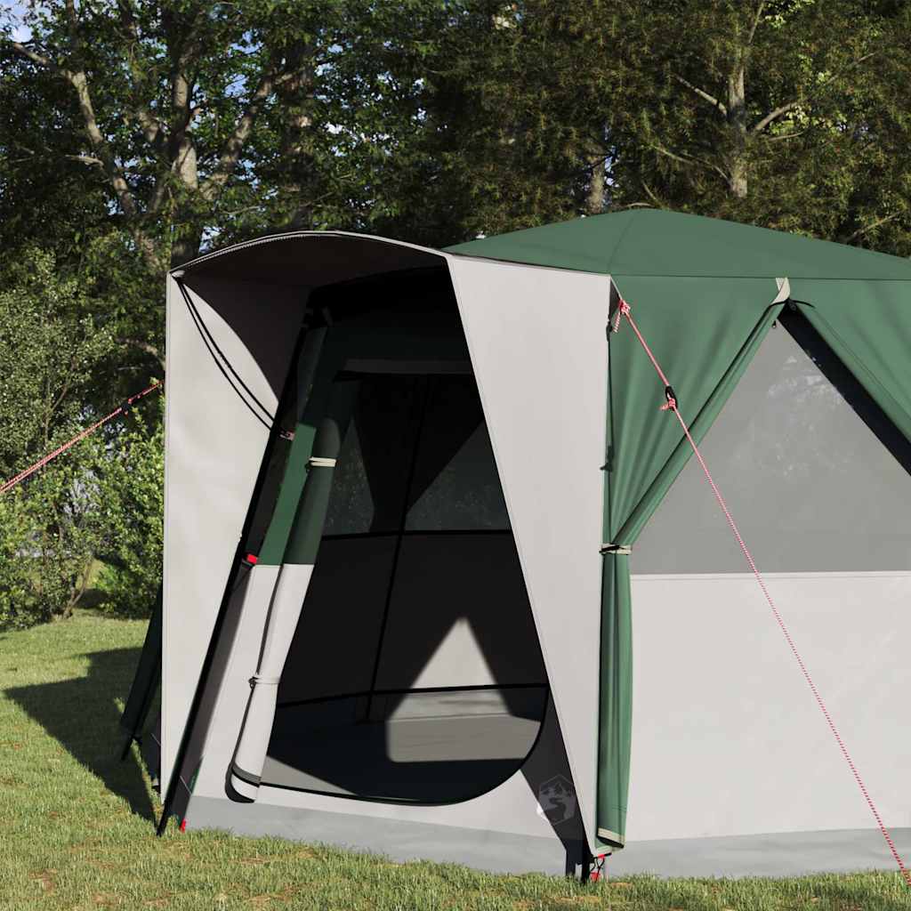 vidaXL Cabin Tent 6-Person with Roof Green 425 x 396 x 222 cm
