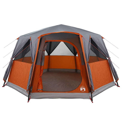 vidaXL Cabin Tent 6-Person Grey and Orange 425 x 396 x 222 cm