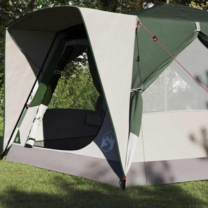vidaXL Cabin Tent 7-Person with Roof Green 400 x 350 x 212 cm