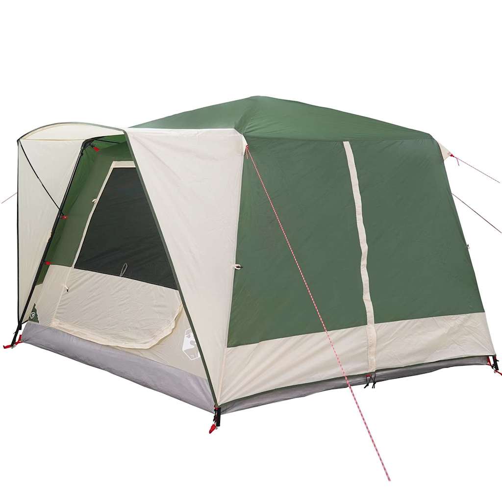 vidaXL Cabin Tent 7-Person with Roof Green 400 x 350 x 212 cm