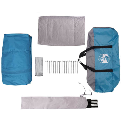 vidaXL Cabin Tent 7-Person with Roof Blue 400 x 350 x 212 cm