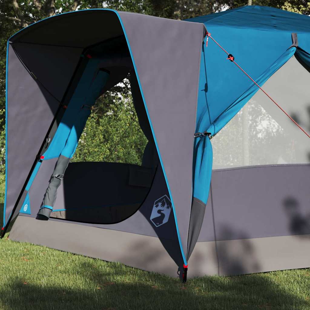 vidaXL Cabin Tent 7-Person with Roof Blue 400 x 350 x 212 cm