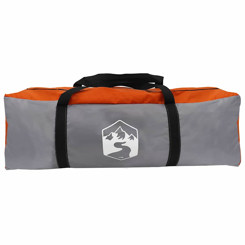 vidaXL Cabin Tent 7-Person Grey and Orange 400 x 350 x 212 cm