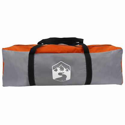 vidaXL Cabin Tent 7-Person Grey and Orange 400 x 350 x 212 cm