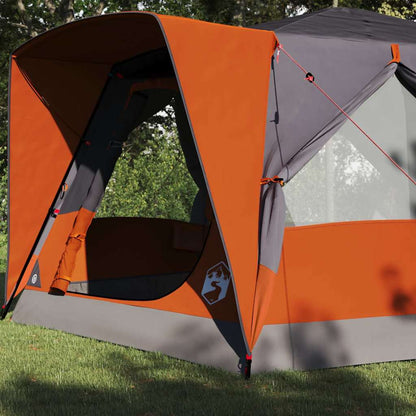 vidaXL Cabin Tent 7-Person Grey and Orange 400 x 350 x 212 cm