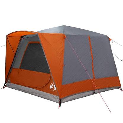 vidaXL Cabin Tent 7-Person Grey and Orange 400 x 350 x 212 cm