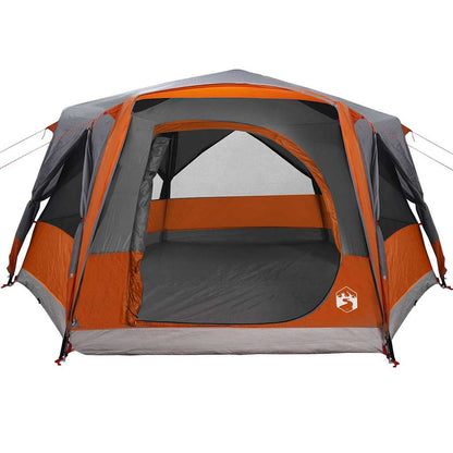 vidaXL Cabin Tent 7-Person Grey and Orange 400 x 350 x 212 cm
