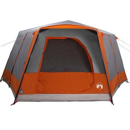 vidaXL Cabin Tent 7-Person Grey and Orange 400 x 350 x 212 cm