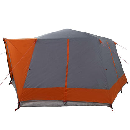 vidaXL Cabin Tent 7-Person Grey and Orange 400 x 350 x 212 cm