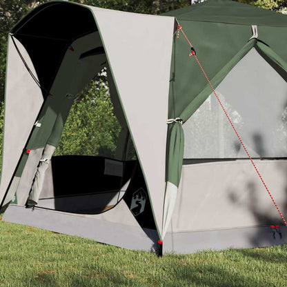 vidaXL Cabin Tent 5-Person Green and White 333 x 317 x 194 cm