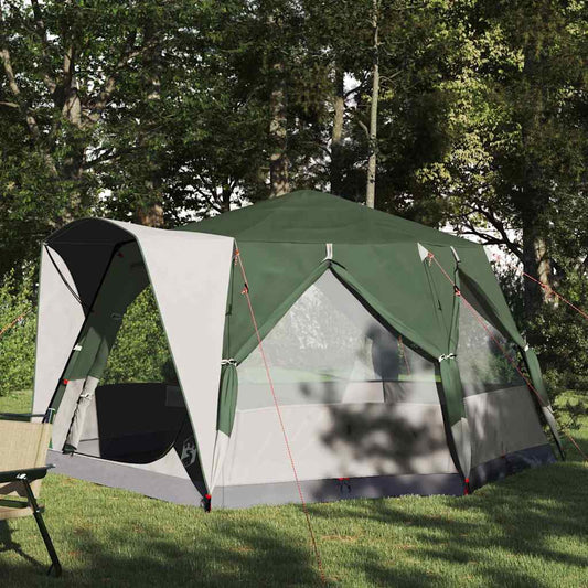 vidaXL Cabin Tent 5-Person 5-Person Green and White