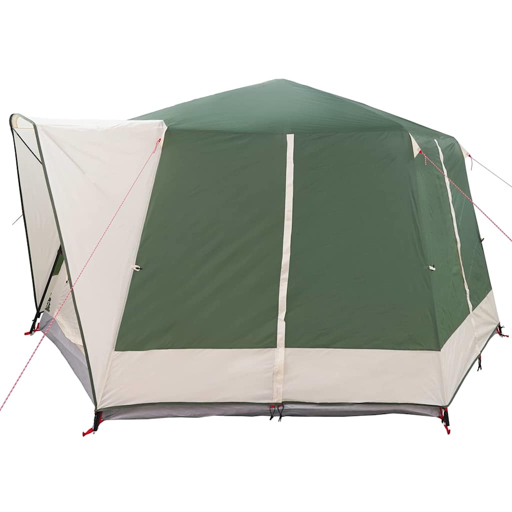 vidaXL Cabin Tent 5-Person Green and White 333 x 317 x 194 cm