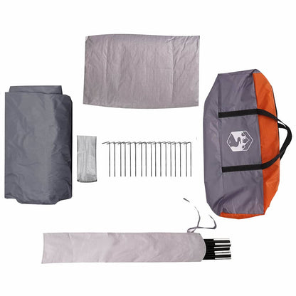 vidaXL Cabin Tent 5-Person Grey and Orange 333 x 317 x 194 cm