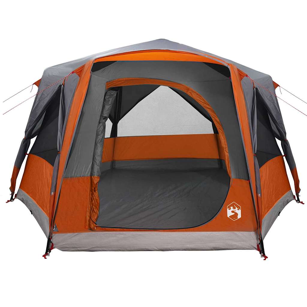 vidaXL Cabin Tent 5-Person Grey and Orange 333 x 317 x 194 cm