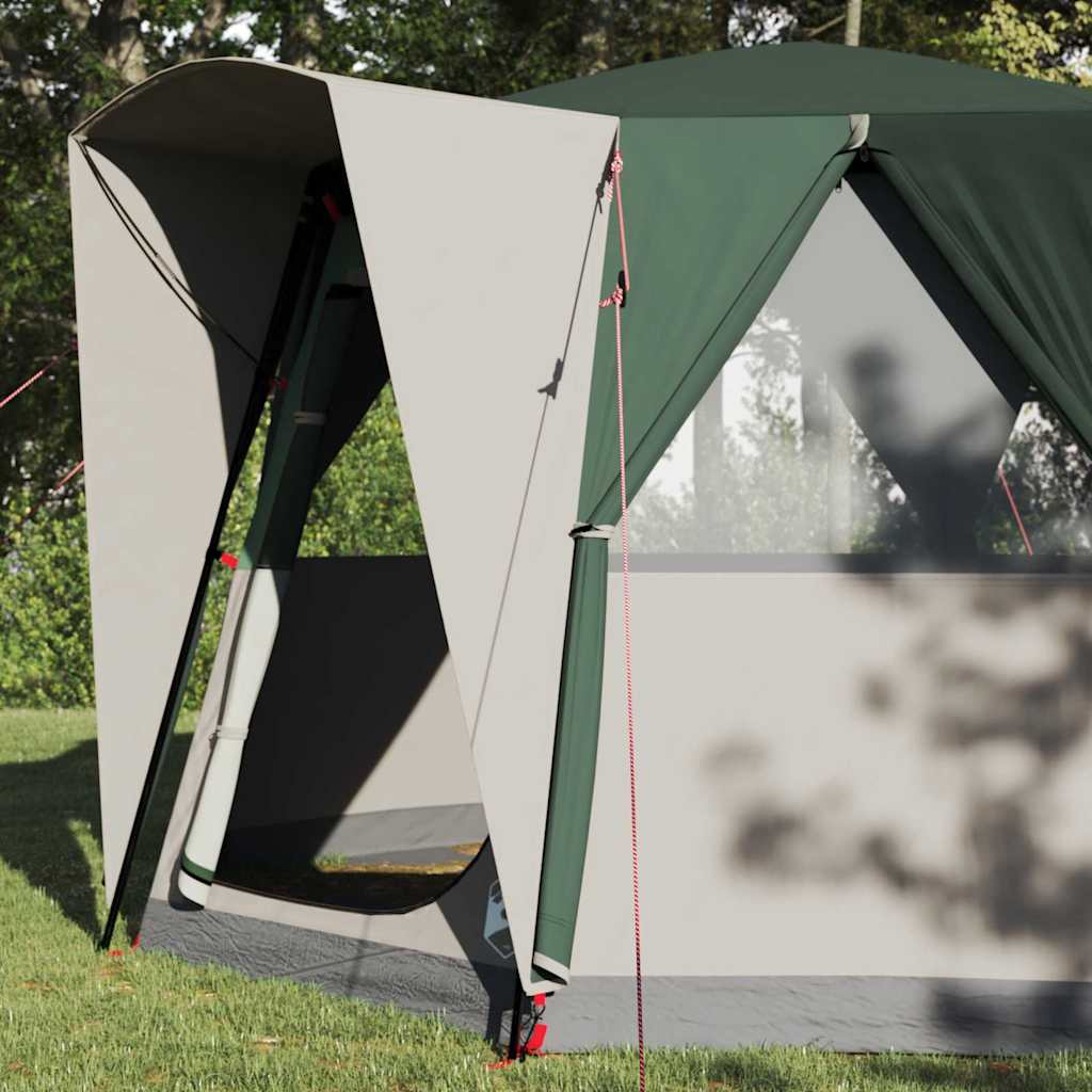 vidaXL Cabin Tent 3-Person Green and White 320 x 320 x 203 cm