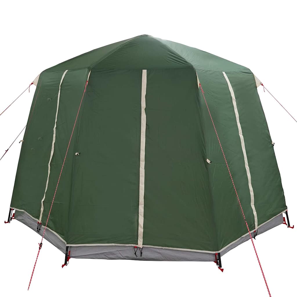 vidaXL Cabin Tent 3-Person Green and White 320 x 320 x 203 cm