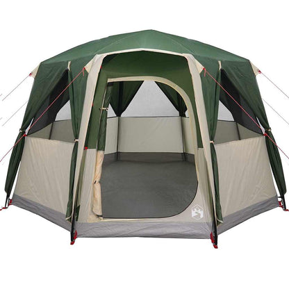 vidaXL Cabin Tent 3-Person Green and White 320 x 320 x 203 cm