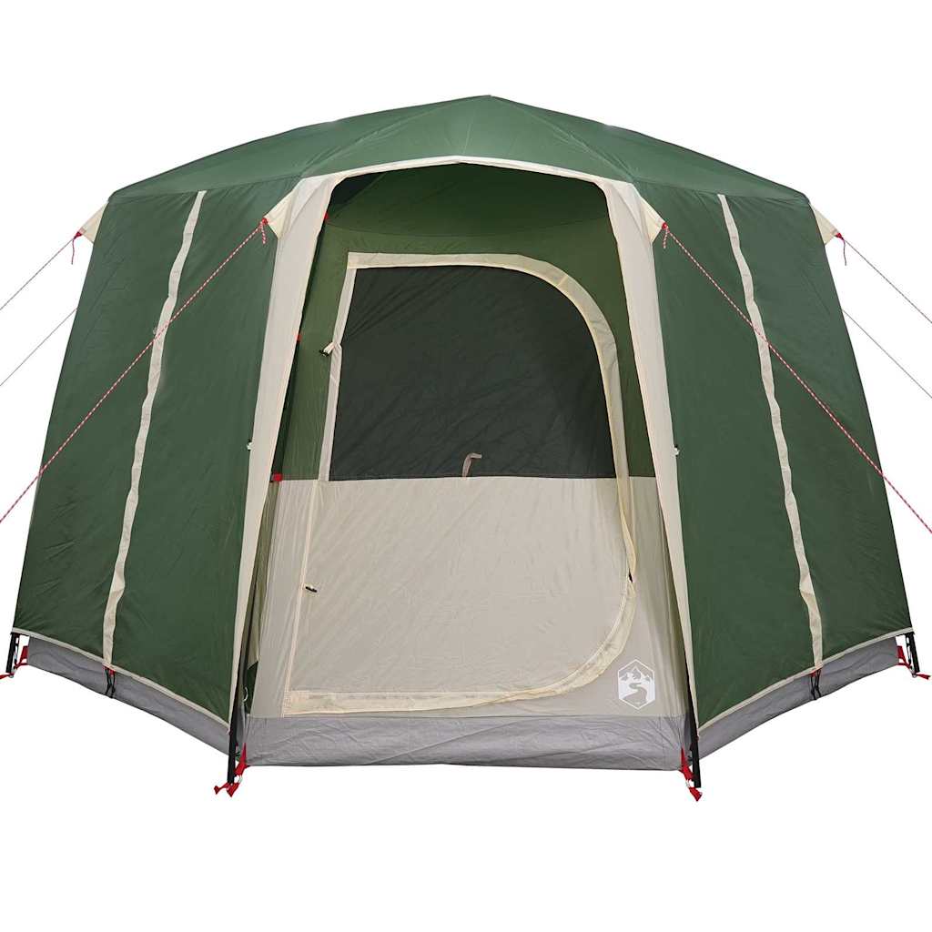 vidaXL Cabin Tent 3-Person Green and White 320 x 320 x 203 cm