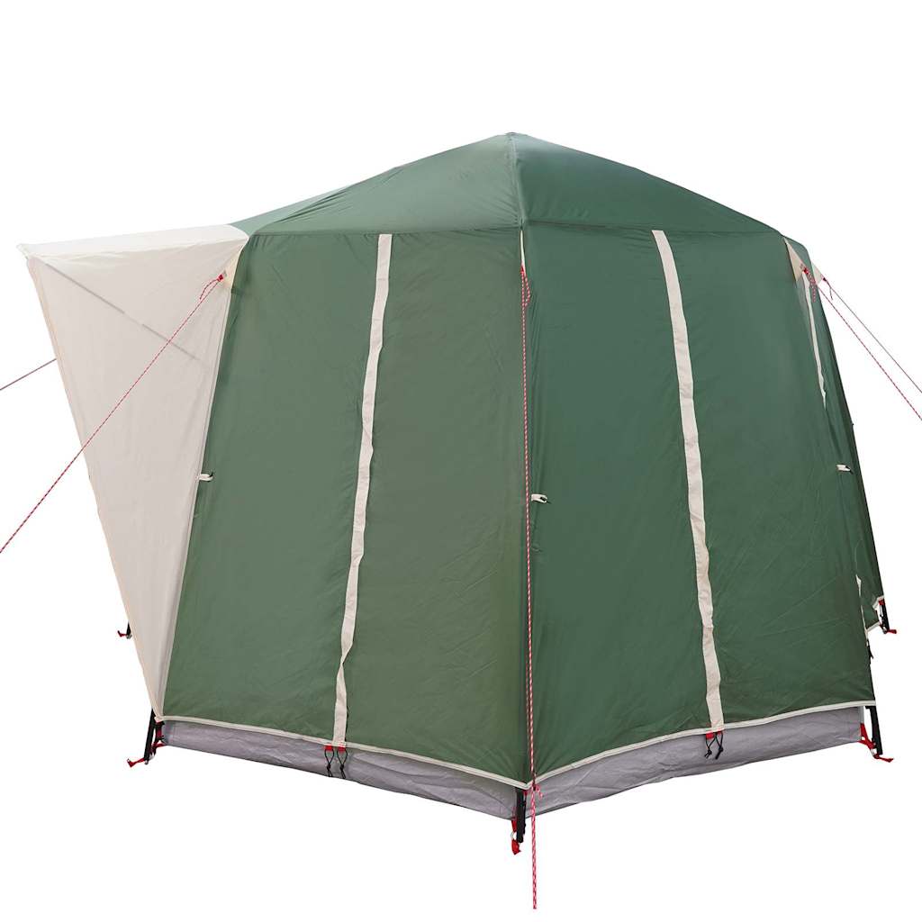 vidaXL Cabin Tent 3-Person Green and White 320 x 320 x 203 cm