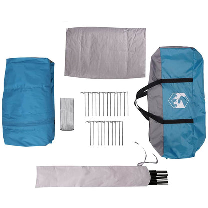 vidaXL Cabin Tent 3-Person with Roof Blue and Grey 320 x 320 x 203 cm