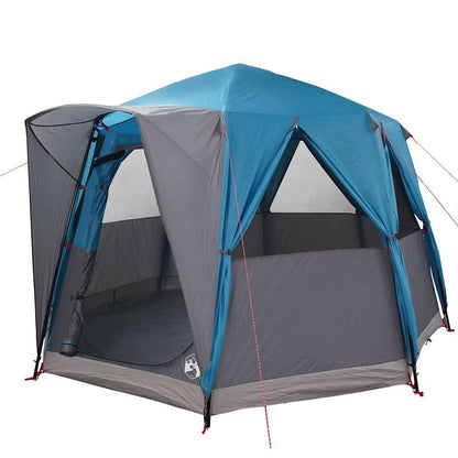 vidaXL Cabin Tent 3-Person with Roof Blue and Grey 320 x 320 x 203 cm