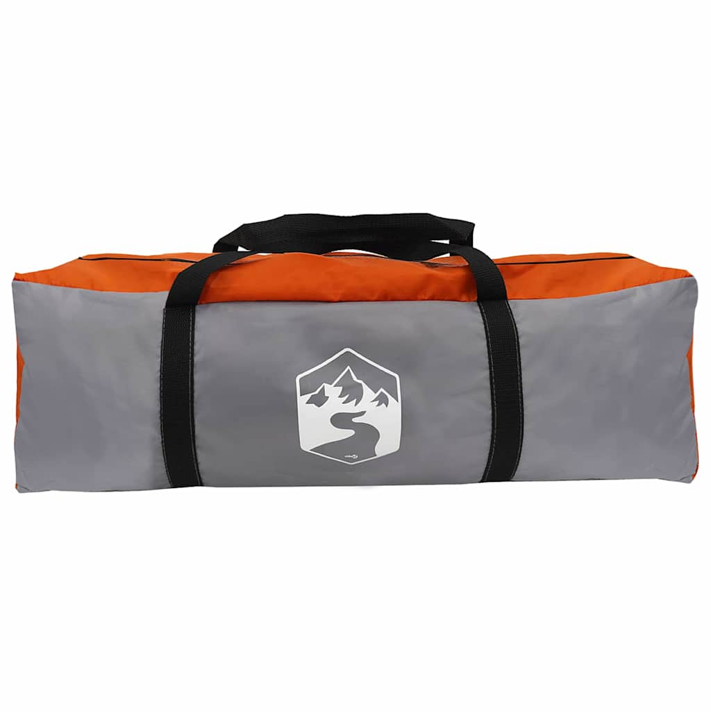 vidaXL Cabin Tent 3-Person Grey and Orange 320 x 320 x 203 cm