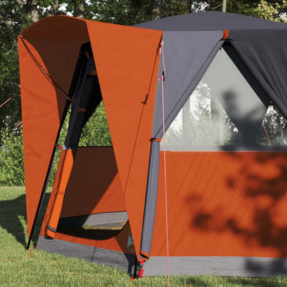 vidaXL Cabin Tent 3-Person Grey and Orange 320 x 320 x 203 cm