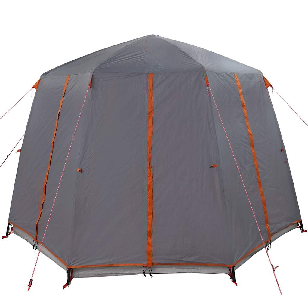 vidaXL Cabin Tent 3-Person Grey and Orange 320 x 320 x 203 cm