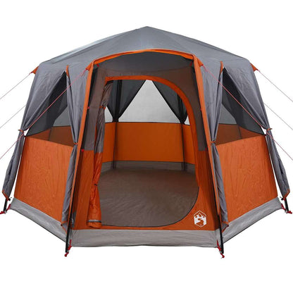 vidaXL Cabin Tent 3-Person Grey and Orange 320 x 320 x 203 cm