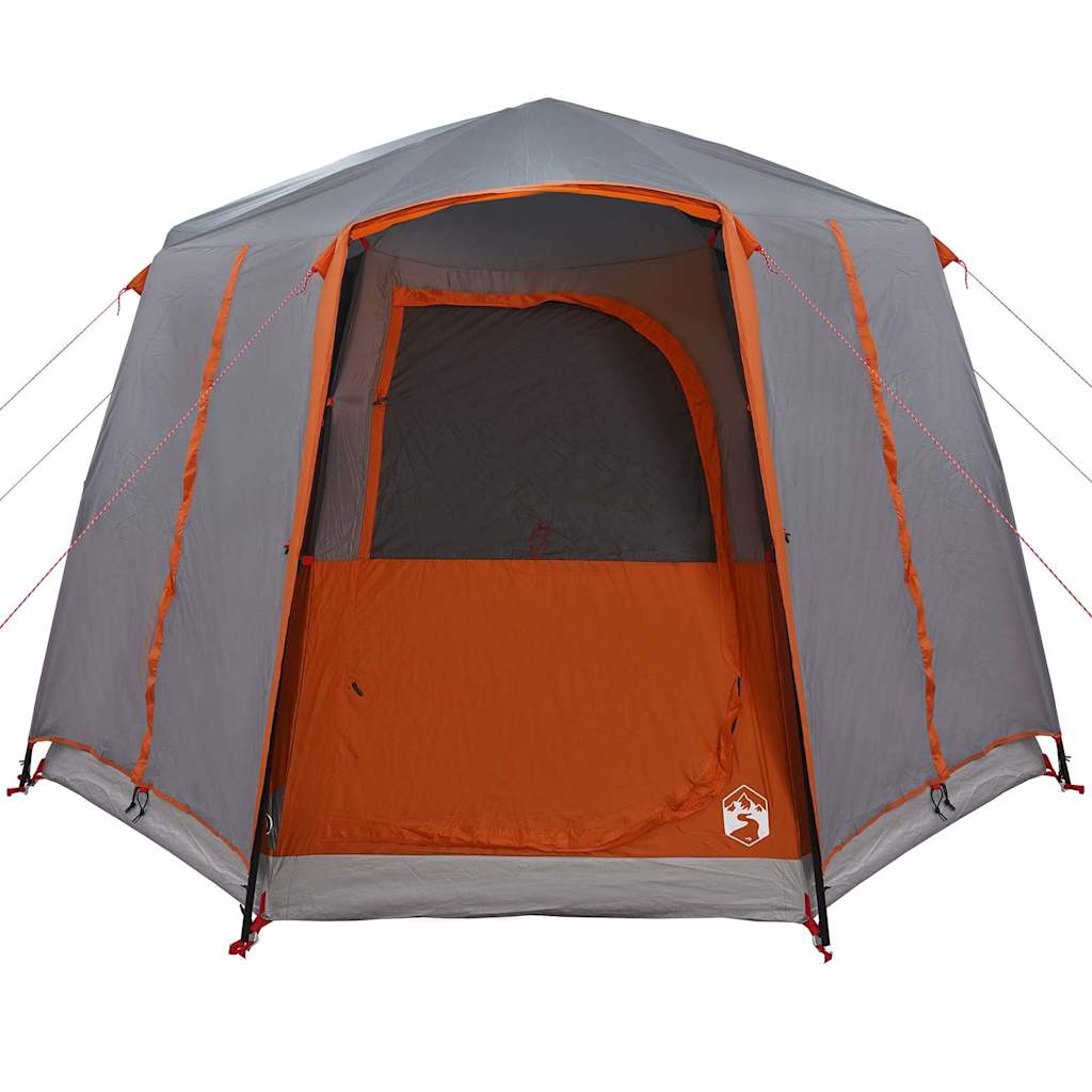 vidaXL Cabin Tent 3-Person Grey and Orange 320 x 320 x 203 cm