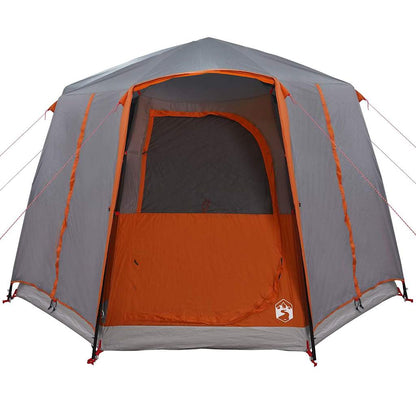 vidaXL Cabin Tent 3-Person Grey and Orange 320 x 320 x 203 cm