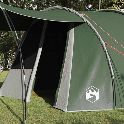 vidaXL Tunnel Tent 4-Person Green and White 740 x 370 x 220 cm