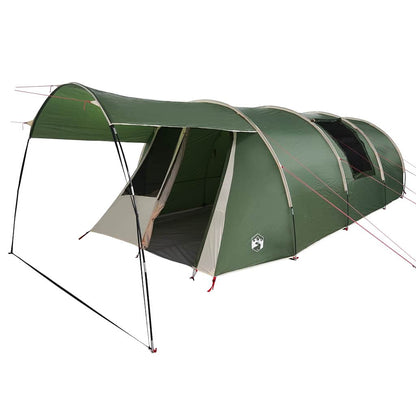 vidaXL Tunnel Tent 4-Person Green and White 740 x 370 x 220 cm