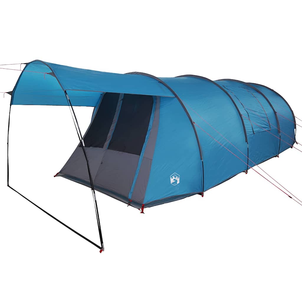 vidaXL Tunnel Tent 4-Person with Roof Blue and Grey 740 x 370 x 220 cm