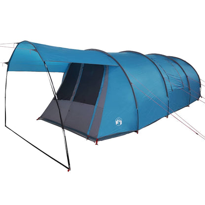 vidaXL Tunnel Tent 4-Person with Roof Blue and Grey 740 x 370 x 220 cm