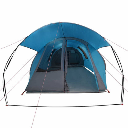 vidaXL Tunnel Tent 4-Person with Roof Blue and Grey 740 x 370 x 220 cm
